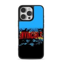 INVINCIBLE red splash blue black iPhone 16 Pro Max Black Case