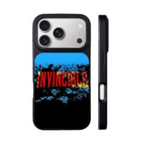 INVINCIBLE red splash blue black iPhone 17 Pro Max Black Case
