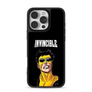 Invincible superhero art with text iPhone 16 Pro Max Black Case