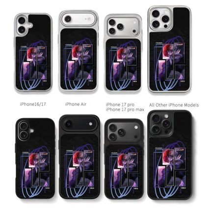 Iori Yagami King of Fighters art Chris Brown Phone Case Black Electroplated Silver For Iphone 11 To 17