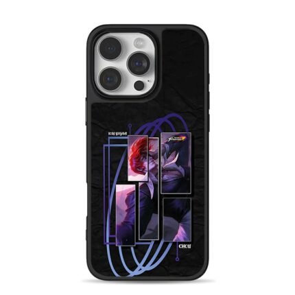 Iori Yagami King of Fighters art iPhone 16 Pro Max Black Case