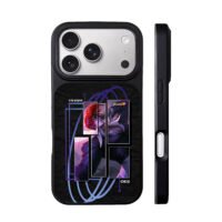 Iori Yagami King of Fighters art iPhone 17 Pro Max Black Case