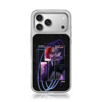Iori Yagami King of Fighters art iPhone 17 Pro Max Electroplated Silver Case1
