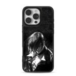 Iori Yagami KOF black white sketch iPhone 16 Pro Max Black Case