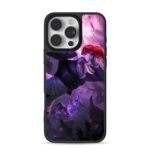 Iori Yagami KOF purple fire art iPhone 16 Pro Max Black Case