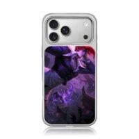 Iori Yagami KOF purple fire art iPhone 17 Pro Max Electroplated Silver Case1
