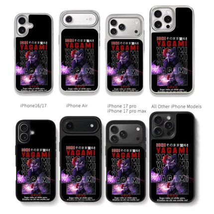 Iori Yagami KOF with purple flames Chris Brown Phone Case Black Electroplated Silver For Iphone 11 To 17