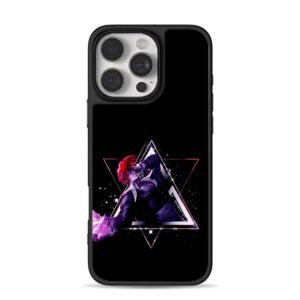 Iori Yagami purple fire triangles iPhone 16 Pro Max Black Case