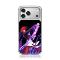 Iori Yagami unleashes purple flame iPhone 17 Pro Max Electroplated Silver Case1