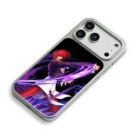 Iori Yagami unleashes purple flame iPhone 17 Pro Max Electroplated Silver Case2