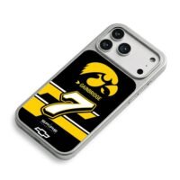 Iowa Hawkeyes No7 Gainbridge Chevy iPhone 17 Pro Max Electroplated Silver Case2