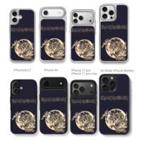Iron Maiden Eddie Number Beast art Chris Brown Phone Case Black Electroplated Silver For Iphone 11 To 17