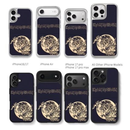 Iron Maiden Eddie Number Beast art Chris Brown Phone Case Black Electroplated Silver For Iphone 11 To 17