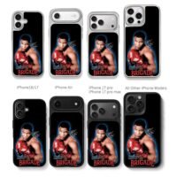 Iron Mike Tyson boxing autograph Chris Brown Phone Case Black Electroplated Silver For Iphone 11 To 17