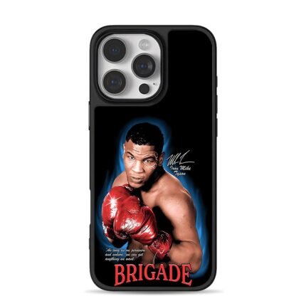 Iron Mike Tyson boxing autograph iPhone 16 Pro Max Black Case