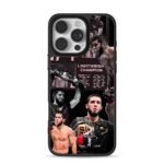 Islam Makhachev UFC champ collage iPhone 16 Pro Max Black Case