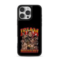 Islam Makhachev UFC fighter collage iPhone 16 Pro Max Black Case