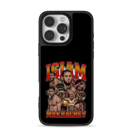 Islam Makhachev UFC fighter collage iPhone 16 Pro Max Black Case
