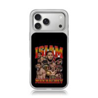 Islam Makhachev UFC fighter collage iPhone 17 Pro Max Electroplated Silver Case1