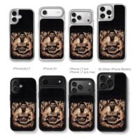 Islam Makhachev UFC fire fighter Chris Brown Phone Case Black Electroplated Silver For Iphone 11 To 17