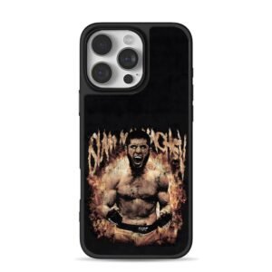 Islam Makhachev UFC fire fighter iPhone 16 Pro Max Black Case