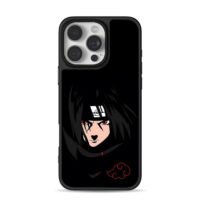 Itachi Uchiha Akatsuki cloud iPhone 16 Pro Max Black Case