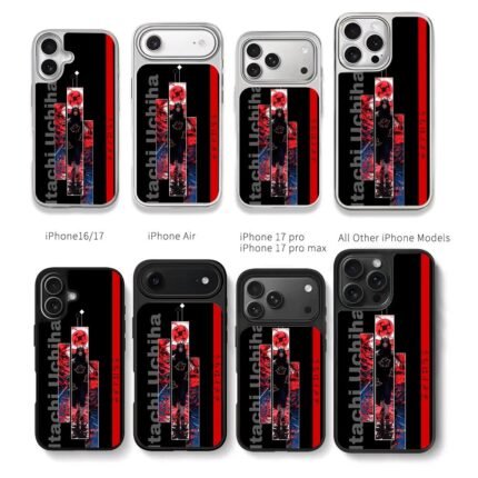 Itachi Uchiha Akatsuki Naruto art Chris Brown Phone Case Black Electroplated Silver For Iphone 11 To 17