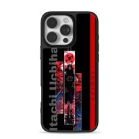 Itachi Uchiha Akatsuki Naruto art iPhone 16 Pro Max Black Case