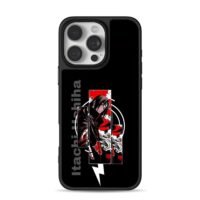 Itachi Uchiha Akatsuki Naruto art iPhone 16 Pro Max Black Case
