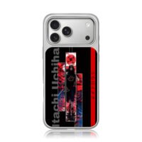 Itachi Uchiha Akatsuki Naruto art iPhone 17 Pro Max Electroplated Silver Case1