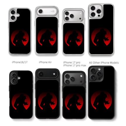 Itachi Uchiha silhouette on red moon Chris Brown Phone Case Black Electroplated Silver For Iphone 11 To 17