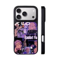 Itadori Sukuna purple anime collage iPhone 17 Pro Max Black Case