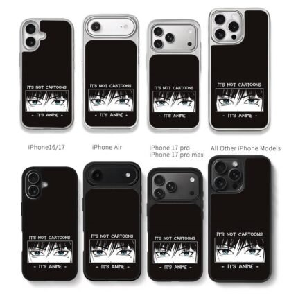 Its not cartoons anime eyes Chris Brown Phone Case Black Electroplated Silver For Iphone 11 To 17