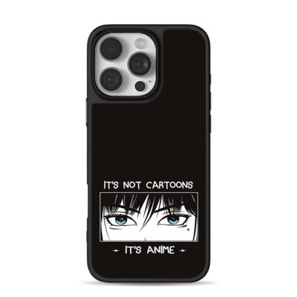 Its not cartoons anime eyes iPhone 16 Pro Max Black Case