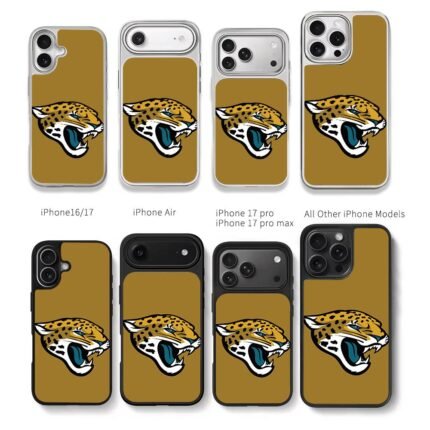 Jacksonville Jaguars jaguar head Chris Brown Phone Case Black Electroplated Silver For Iphone 11 To 17