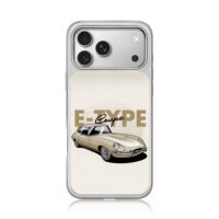 Jaguar E Type Coupe art iPhone 17 Pro Max Electroplated Silver Case1