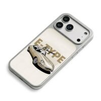 Jaguar E Type Coupe art iPhone 17 Pro Max Electroplated Silver Case2