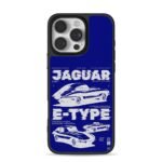 Jaguar E Type sports cars blue art iPhone 16 Pro Max Black Case