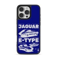 Jaguar E Type sports cars blue art iPhone 16 Pro Max Black Case