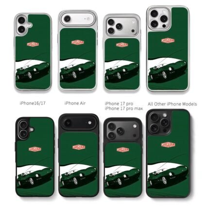 Jaguar green classic racing driver Chris Brown Phone Case Black Electroplated Silver For Iphone 11 To 17