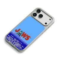 Jaws retro pixel shark NES game art iPhone 17 Pro Max Electroplated Silver Case2