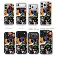 Jay Chou album and concert collage Chris Brown Phone Case Black Electroplated Silver For Iphone 11 To 17