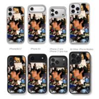 Jay Chou album cover and photo collage Chris Brown Phone Case Black Electroplated Silver For Iphone 11 To 17