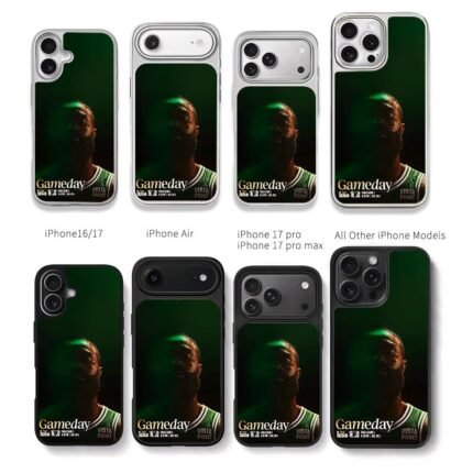 Jaylen Brown Celtics Gameday Finals Chris Brown Phone Case Black Electroplated Silver For Iphone 11 To 17