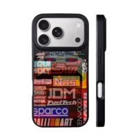 JDM drift racing car sticker decals iPhone 17 Pro Max Black Case