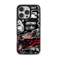 JDM Liberty Walk Anime Car Art iPhone 16 Pro Max Black Case