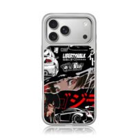 JDM Liberty Walk Anime Car Art iPhone 17 Pro Max Electroplated Silver Case1