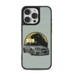 JDM Nissan R34 Skyline Godzilla art iPhone 16 Pro Max Black Case