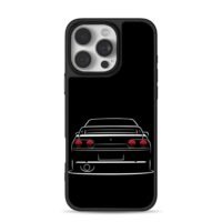 JDM Nissan Skyline GTR R32 rear art iPhone 16 Pro Max Black Case