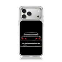JDM Nissan Skyline GTR R32 rear art iPhone 17 Pro Max Electroplated Silver Case1